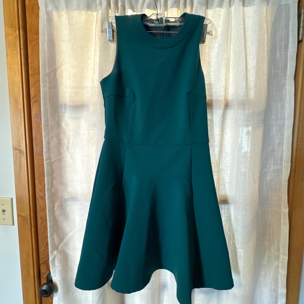 Madewell anywhere fit and flare green tank dress